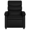 vidaXL Massage Recliner Chair Black Faux leather, Metal, Plywood Single