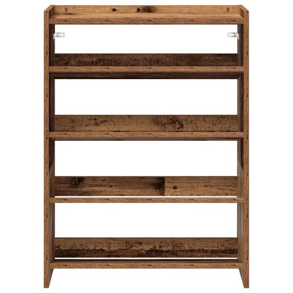 vidaXL Shoe Rack Old wood Engineered wood Slim Shoe Rack Rectangular