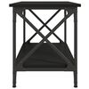 vidaXL Side Table Black Engineered wood, Steel Small Side Table