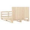 vidaXL Bed Frame Natural Wood Solid pine wood 55.1x78.7 in Durable