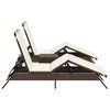 vidaXL Sun Lounger Set of 2 Brown PE rattan Standard