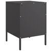 vidaXL Bedside Cabinet Black Steel Medium Bedside Cabinet Rectangular