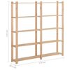 vidaXL 5-Tier Storage Rack 66.9"x11.2"x66.9" Solid Wood Pine