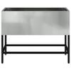 vidaXL Raised Garden Planter Silver 60 x 26 x 45 cm Galvanised Steel