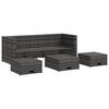 vidaXL Garden Sofa Set Grey and Dark Grey