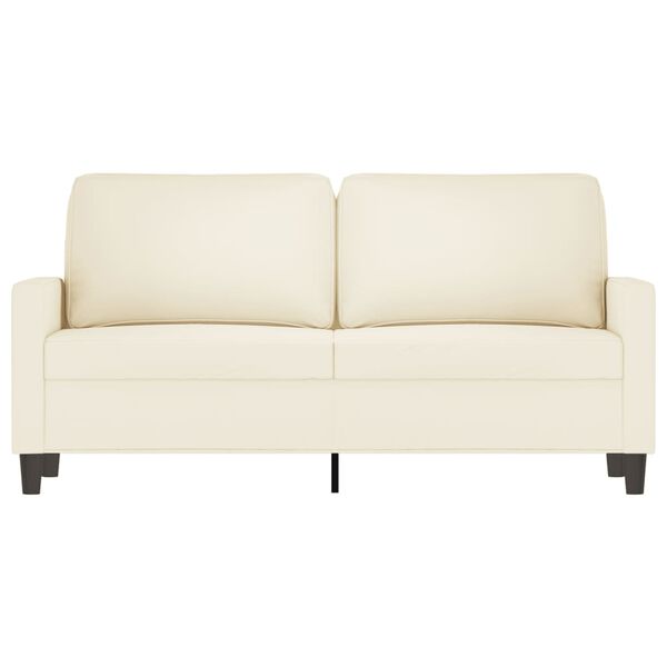 vidaXL 2-Seater Sofa Cream 55.1" Velvet