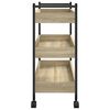 vidaXL Kitchen Trolley Sonoma Oak 19.7"x11.8"x27.6" Engineered Wood
