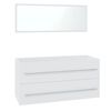 vidaXL Bathroom Furniture Set White Engineered wood and ceramic 39.4 in