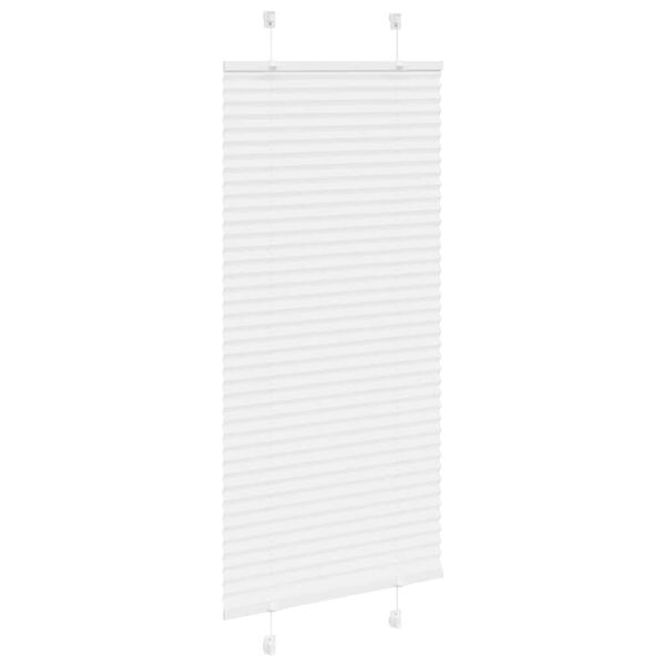 vidaXL Pleated Blind White 100% Polyester 23.6 x 59.1 in