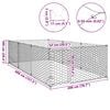 vidaXL Outdoor Dog Kennel Galvanized Tough galvanized steel Large