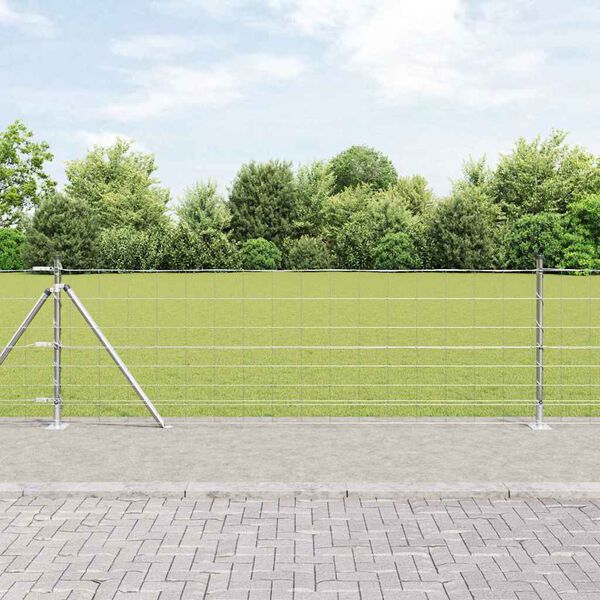 vidaXL Fence Post Galvanized 82.02 x 2.62 ft Steel