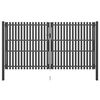 vidaXL Garden Fence Gate Steel 157.5x78.7" Anthracite