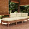 vidaXL Garden Lounge Set Honey brown Solid pine wood Large Modular