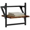 vidaXL Wall Shelf Set of 2 Smoked Oak Engineered wood, metal