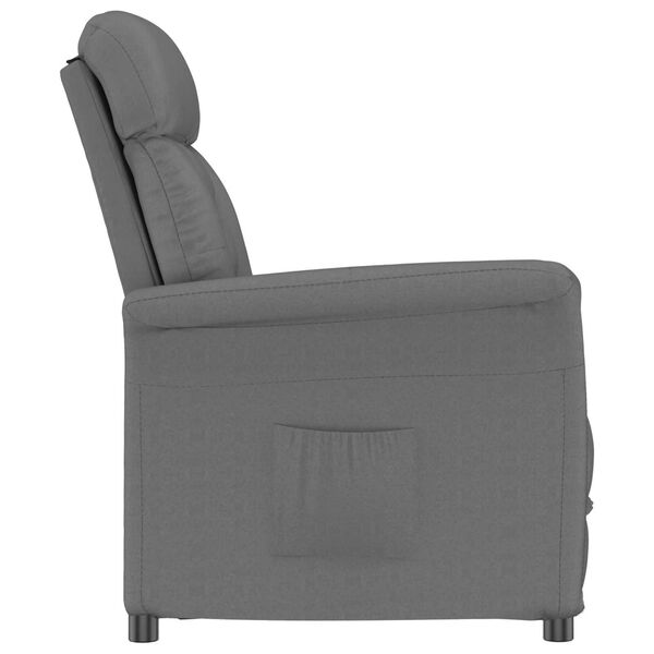 vidaXL Recliner Chair Dark Grey Dark gray 70.5 x 96.5 x 95 cm fabric