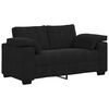 vidaXL Sofa Set Black Velvet, Polyester, Metal, Wood Large Durable