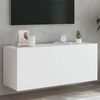 vidaXL TV Wall Cabinet White Engineered Wood TV Wall Cabinet Rectangular
