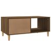 vidaXL Coffee Table Brown Oak Engineered wood, solid eucalyptus wood