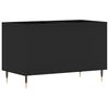 vidaXL Record Cabinet Black Engineered wood, Iron Medium Record Cabinet