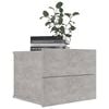 vidaXL Bedside Cabinet Set of 2 Concrete Grey Engineered Wood