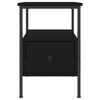 vidaXL Bedside Cabinet Black Engineered wood, Iron Standard