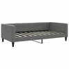 vidaXL Day Bed Dark Grey Fabric (100% polyester), metal, solid wood Twin