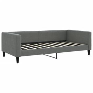 vidaXL Day Bed Dark Grey Fabric (100% polyester), metal, solid wood Twin