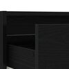 vidaXL TV Cabinet Black Oak Engineered wood 29.5 x 14.0 x 9.8 in