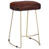 vidaXL Bar Chair Set of 2 Walnut brown and brass