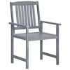 vidaXL Patio Chair Set of 8 Gray Solid Acacia wood Standard Durable