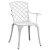 vidaXL Bistro Set White Cast Aluminum Medium Durable Bistro Set