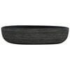 vidaXL Countertop Basin Grey and Black Oval 23.2x15.7x5.5" Ceramic