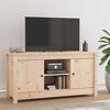 vidaXL TV Cabinet Pine Solid Pine Wood Medium TV Cabinet Rectangular