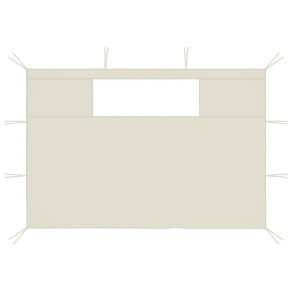 vidaXL Gazebo Sidewalls with Windows 2 pcs Cream
