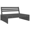 vidaXL Garden Lounge Set Gray Solid Pine Wood Medium Modular