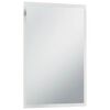 vidaXL Bathroom Mirror Silver Glass 23.6x39.4 in Wall mounting