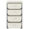 vidaXL Storage Rack Cream Steel, Fabric (100% Polyester) Lightweight