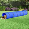 vidaXL Dog Tunnel Blue Polyester, Metal Large Collapsible