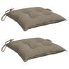 vidaXL Chair Cushion Set of 2 Taupe Oxford fabric (100% polyester)