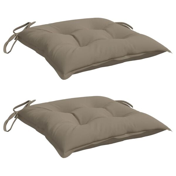 vidaXL Chair Cushion Set of 2 Taupe Oxford fabric (100% polyester)