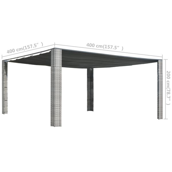 vidaXL Gazebo Grey and Anthracite
