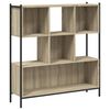 vidaXL Bookcase Sonoma oak Engineered wood, powder-coated steel Bookcase