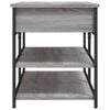 vidaXL Shoe Bench Grey Sonoma Engineered Wood, Metal Medium