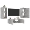 vidaXL TV Wall Cabinet Concrete Grey Engineered wood Medium