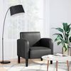 vidaXL Sofa Chair Black Faux Leather, Foam, Spring, Plywood, Plastic