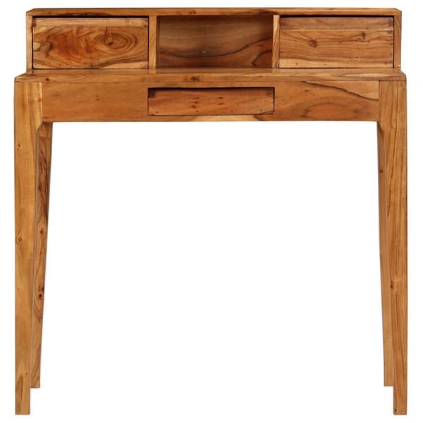 vidaXL Writing Desk with Drawers Solid Wood 34.6"x19.7"x35.4"