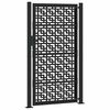 vidaXL Garden Gate Black 39.4x68.9" Steel Cross  Design