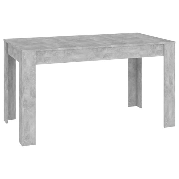vidaXL Dining Table Concrete grey Engineered wood 55.1 in long Durable