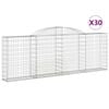 vidaXL Gabion Basket Set of 30 Silver Galvanized iron Large