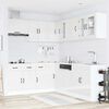 vidaXL Kitchen Cabinet Set Gloss White Engineered Wood and Glass Large